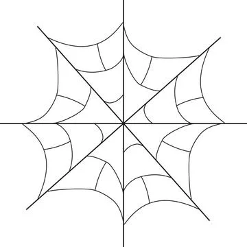 Spider web isolation background halloween Stock Illustration