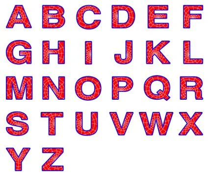 Spider web letters Stock Illustration