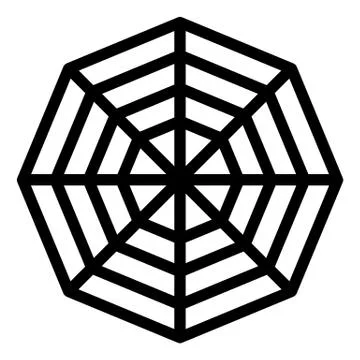 Spider web line icon. Spider net vector illustration isolated on white. Cobweb Stock Illustration