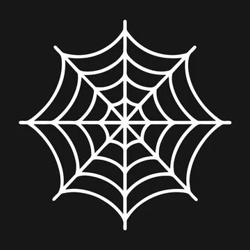Spider web, minimal simple vector illustration イラスト素材