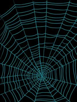 Spider web, natural trap thin sticky threads. Invisible danger Stock-Illustration