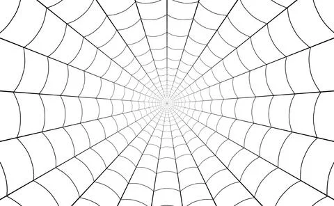 Spider web, net of thread cobweb background Stock Illustration