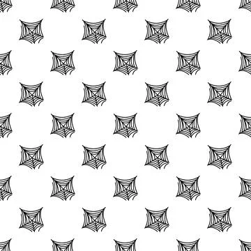 Spider web pattern creating seamless halloween background design Illustrazione stock