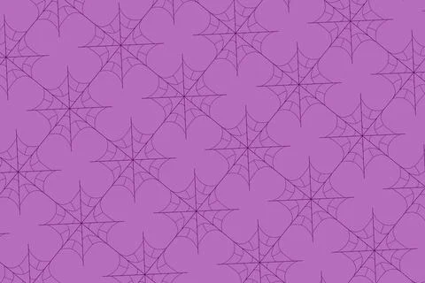Spider web print on purple background halloween Illustrazione stock