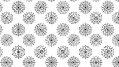 Spider web seamless pattern design isolated on white background Ilustración de archivo