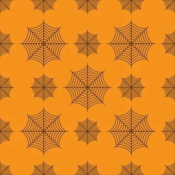 Spider web seamless pattern. Halloween texture perfect for gift wrapping, h.. Stock-Illustration