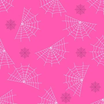 Spider web seamless pattern. Halloween texture perfect for gift wrapping, h.. Stock Illustration