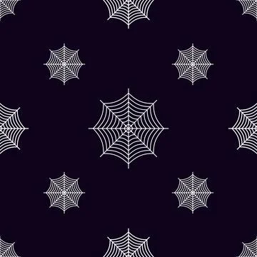 Spider web seamless pattern. Halloween texture perfect for gift wrapping, h.. Stock Illustration