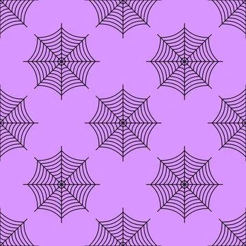 Spider web seamless pattern. Halloween texture perfect for gift wrapping, h.. Stock Illustration