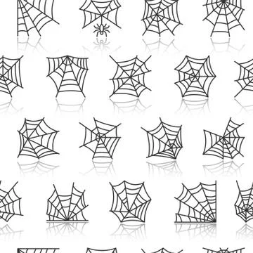 Spider web seamless pattern Stock Illustration
