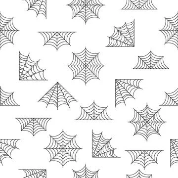 Spider web seamless pattern. Stock Illustration
