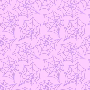 Spider web seamless pattern. Vector illustration isolated on pink background. Stock Illustration