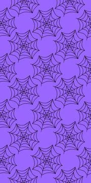 Spider web seamless pattern. Vector illustration isolated. Halloween texture Stock Illustration
