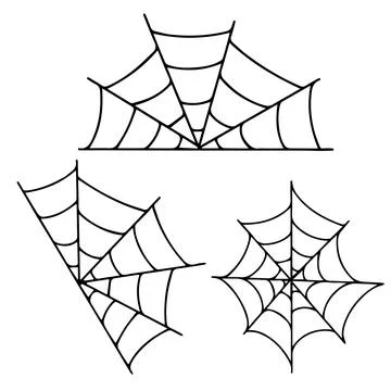 Spider web set for halloween. vector illustration Stock Illustration