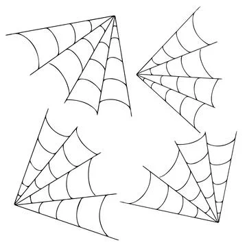 Spider web set for halloween. vector illustration Stock Illustration