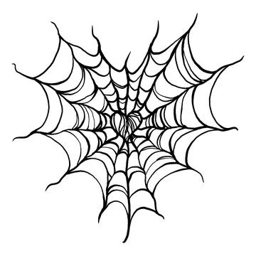 Spider web in shape of heart. Spiderweb in gothic design for Valentine's Day  Stockillustratie