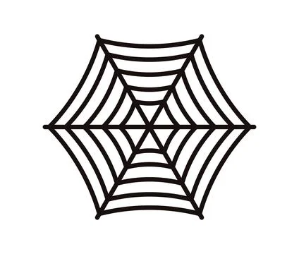 Spider web simple line icon, outline, Halloween illustration Stock Illustration