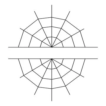 Spider web. Simple line vector illustration Stock-Illustration