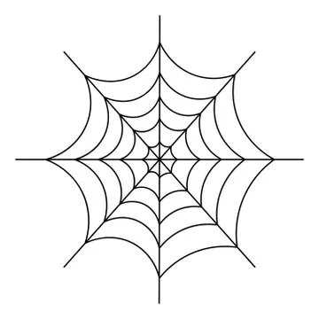 Spider web. Sketch. Vector illustration. Illustrazione stock