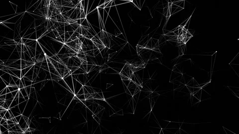 Spider web in space.Abstract digital background. Transforming particles and Stock Footage 103115468