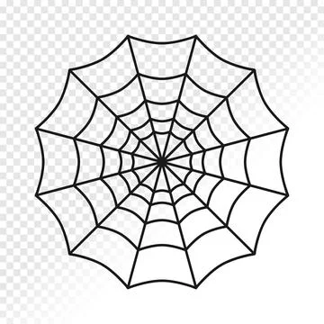 Spider web symbol isolated on transparent background. Vector illustration Stock Illustration