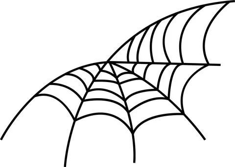 Spider web on transparent background. Spiderweb net. Spooky Halloween cobwe.. Stock Illustration