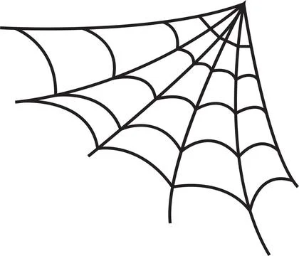 Spider web on transparent background. Spiderweb net. Spooky Halloween cobwe.. Stock Illustration