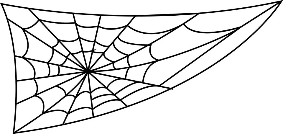 Spider web on transparent background. Spiderweb net. Spooky Halloween cobwe.. Stock Illustration