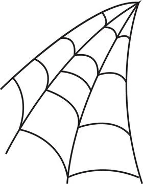 Spider web on transparent background. Spiderweb net. Spooky Halloween cobwe.. Stock Illustration