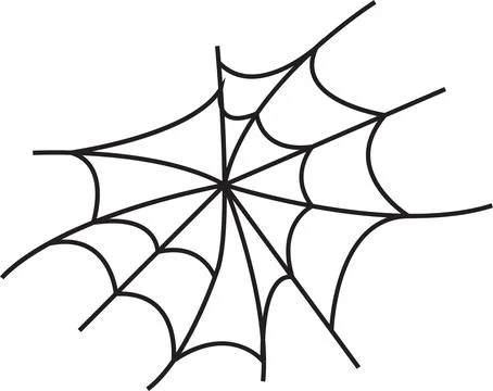 Spider web on transparent background. Spiderweb net. Spooky Halloween cobwe.. Stock Illustration