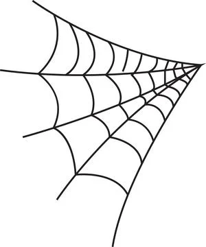 Spider web on transparent background. Spiderweb net. Spooky Halloween cobwe.. Stock Illustration