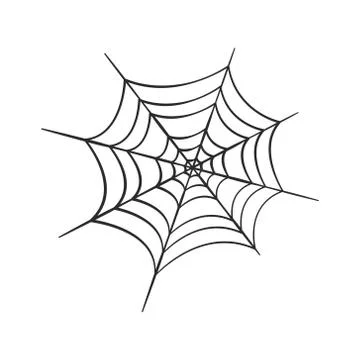 Spider web in trendy flat style isolated. Stock Vector illustration. Stock Illustration