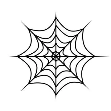 Spider web vector icon. Outline cobweb for horror Halloween party designs Stock Illustration