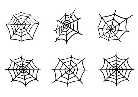 Spider Web. Vector illustration in Doodle style Illustrazione stock