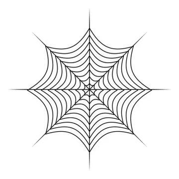 Spider web vector symbol icon design. Beautiful illustration isolated on whit Stock Illustration