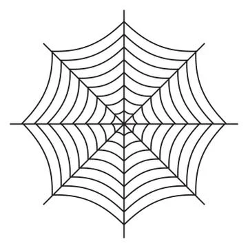 Spider web vector symbol icon design. Beautiful illustration isolated on whit Stock Illustration