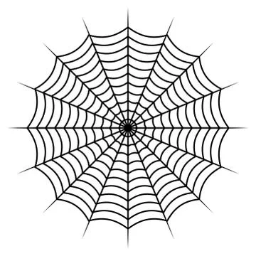Spider web vector symbol icon design. Beautiful illustration isolated on whit Stock Illustration