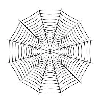 Spider web vector symbol icon design. Beautiful illustration isolated on whit Stock Illustration
