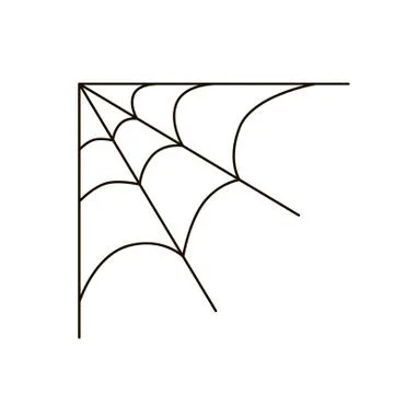 Spider web on white background. Vector illustration in trendy flat style. EPS 10 Illustrazione stock
