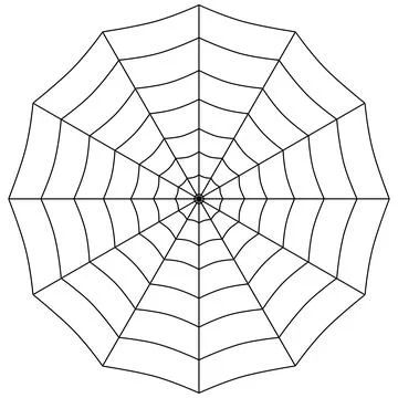 Spider web on a white background vector Stock Illustration