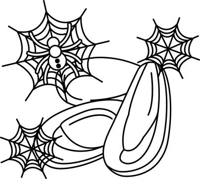 Spider webs hang gently around a pair of closed eyes Illustrazione stock