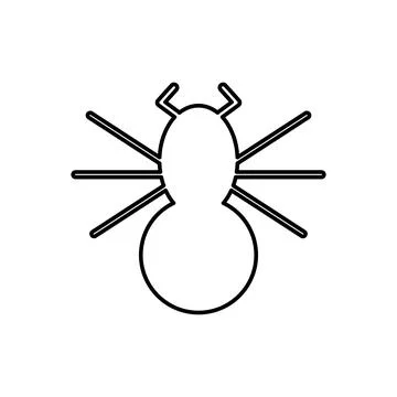 Spider on white background. Helloween theme Stock Illustration