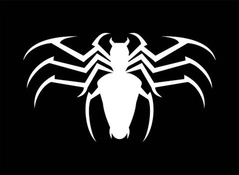 Spider. White Spider. Stylized White Spider Stock Illustration