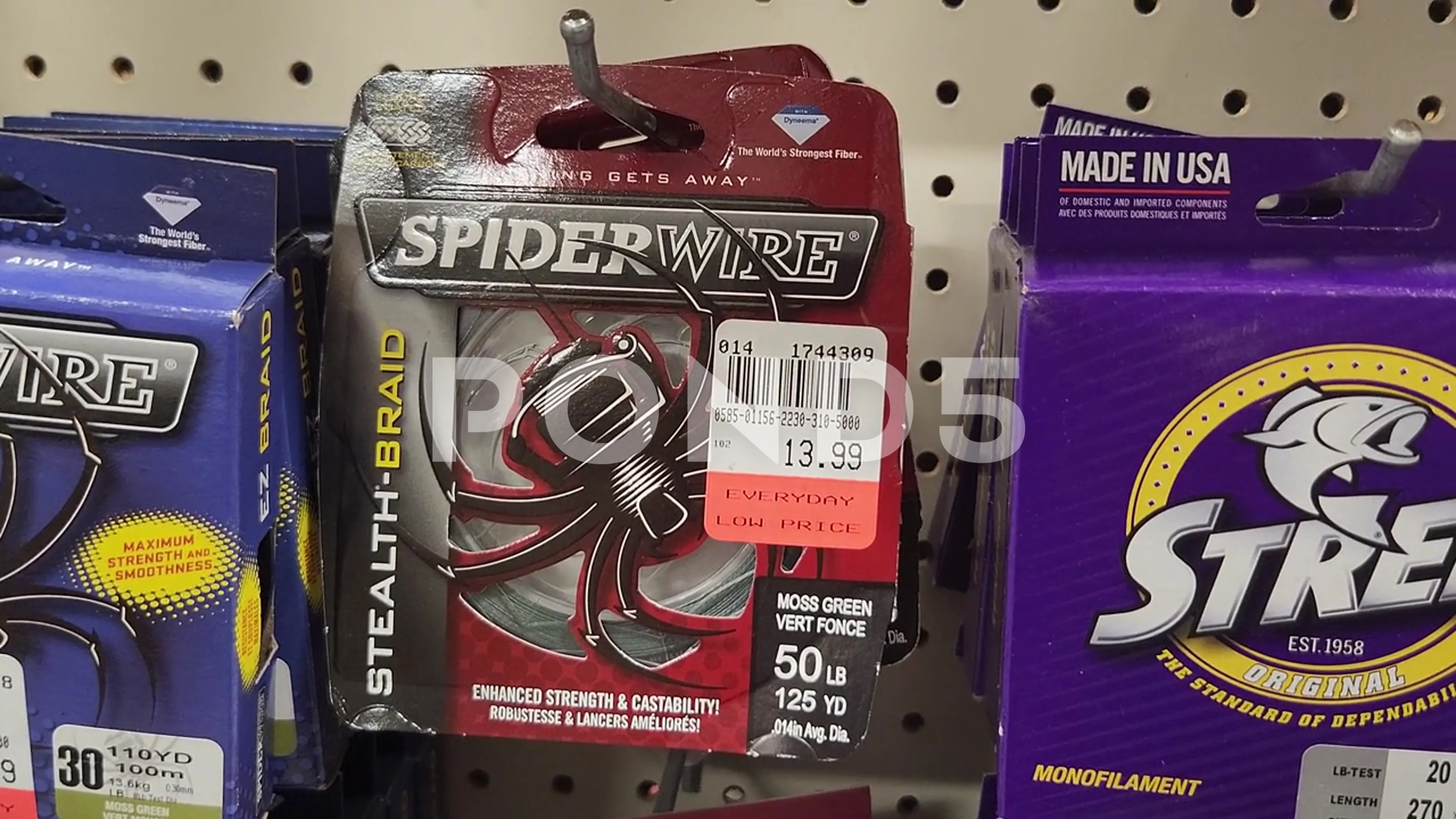 Spider Wire Fishing Lure, Stock Video