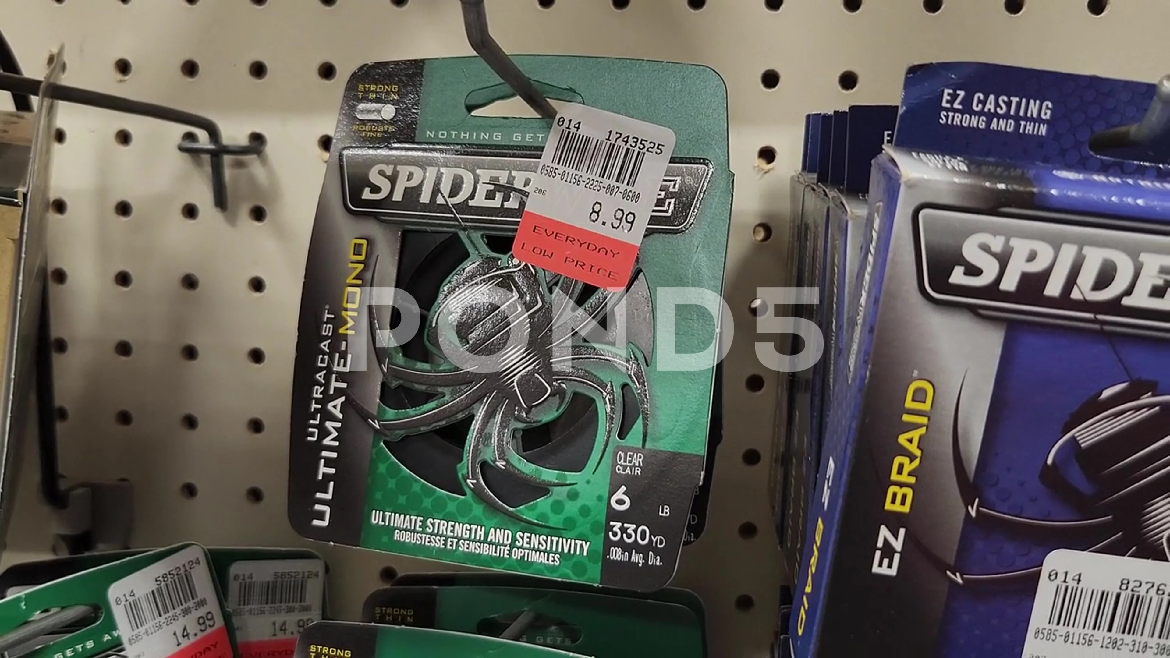 Spider Wire Fishing Lure, Stock Video