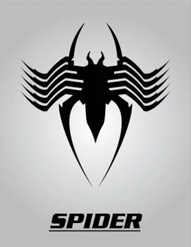 Spider.Black Spider Stock Illustration