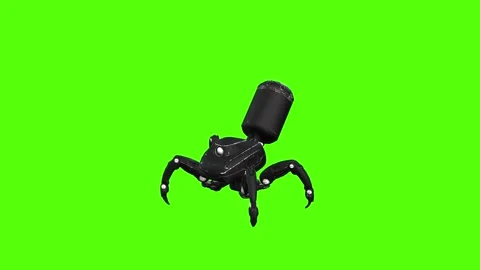 SpiderBot Walking Green Screen Animation 4K Rendering 库存影片 264549512