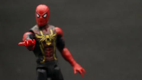 Spiderman toy pose Stock Photos