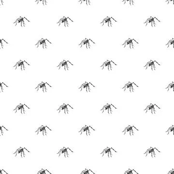 Spiders creating seamless repeating vector pattern background Illustrazione stock