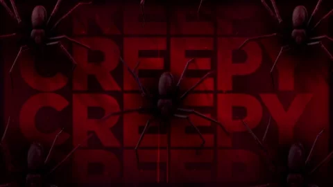 Spiders Creepy Crawl Down Background Stock Footage 264282166